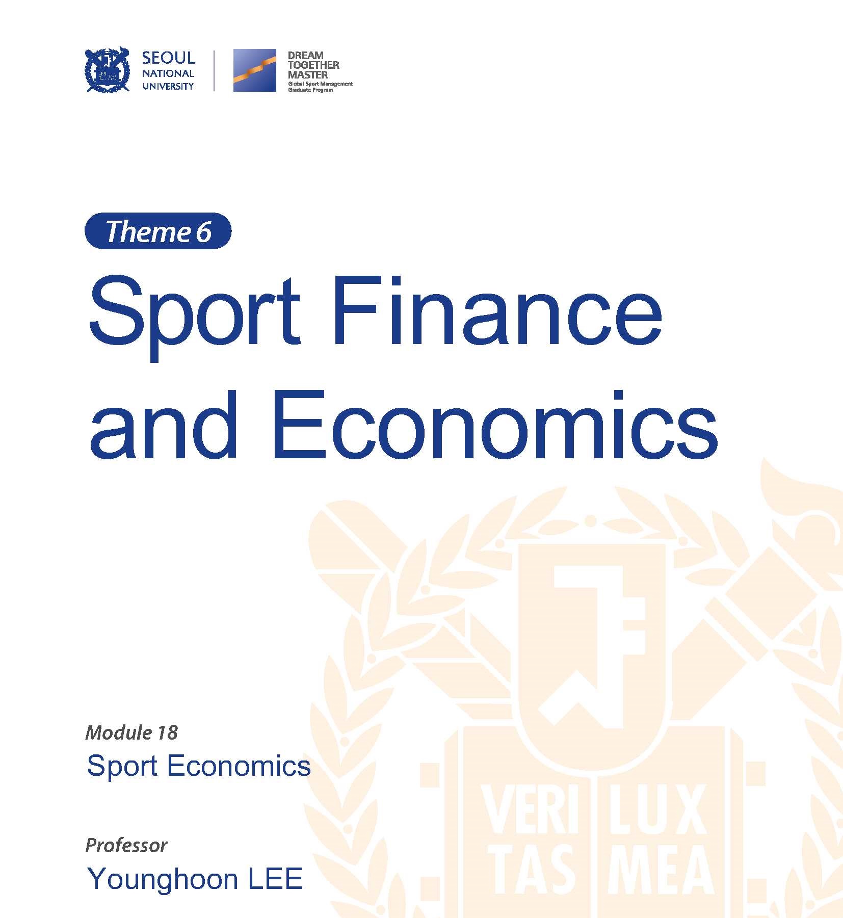 Module 18 Sport Economics
